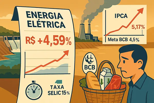 Brasil 2025 la inflación sube al 5,17 % impulsada por la energía eléctrica y desafía la meta del Banco Central