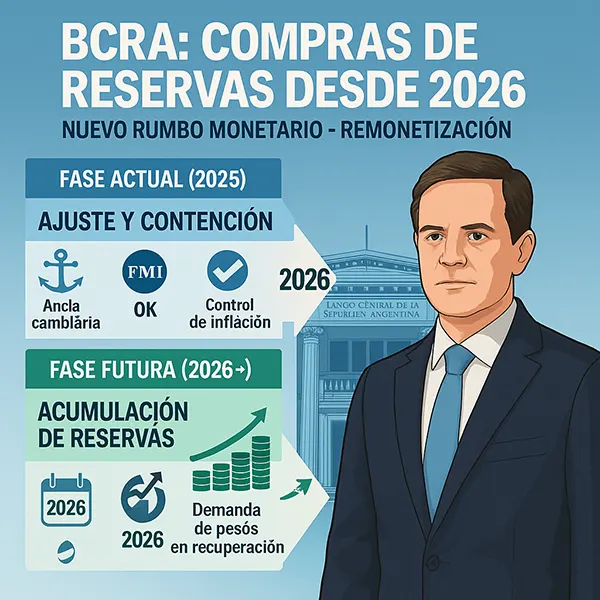 Banco Central de la República Argentina anuncia compras de reservas desde 2026 claves del nuevo rumbo monetario