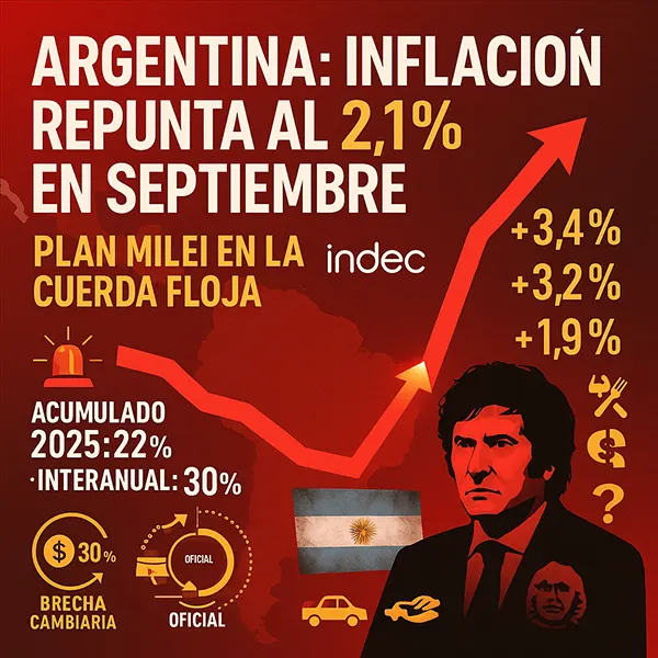 Argentina en la cuerda floja la inflación escala al 2,1% mensual y pone a prueba el plan Milei